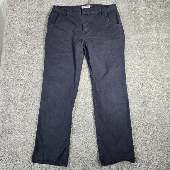 Flylow Ditch Pants Mens XL (35 x 32) Blue Canvas Chino HIking Outdoors - Picture 1 of 12